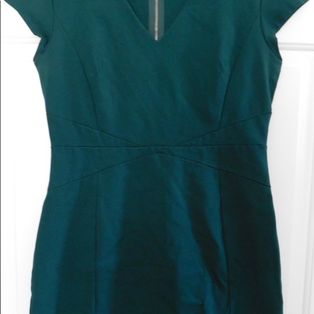 Dark green fitted Halogen dress